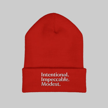 Stylish Cuffed Beanie – Embroidered Streetwear Winter Hat - Modestly Vogue
